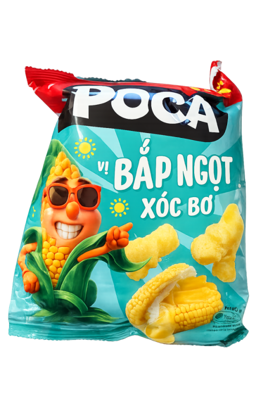 POCA Sweet Corn Butter – kukuřičný snack s máslovou příchutí