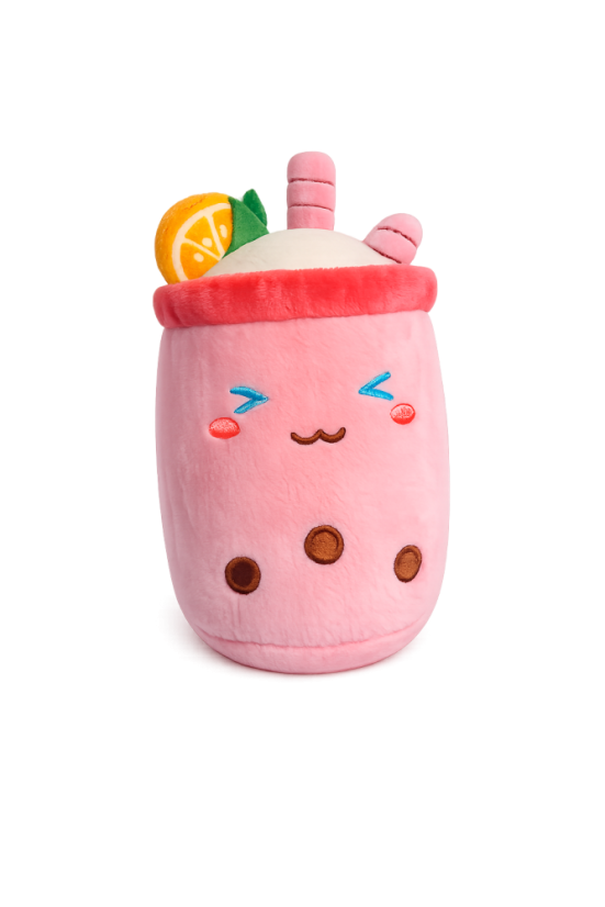 Plyšák Bubble Tea – Strawberry Cream Milk Tea