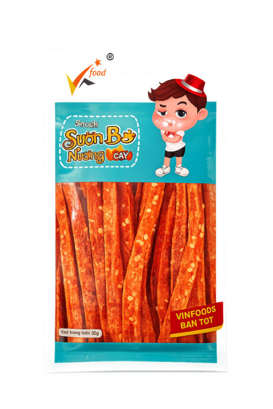 Snack Sườn Bò Nướng Cay – pikantné mäsové tyčinky