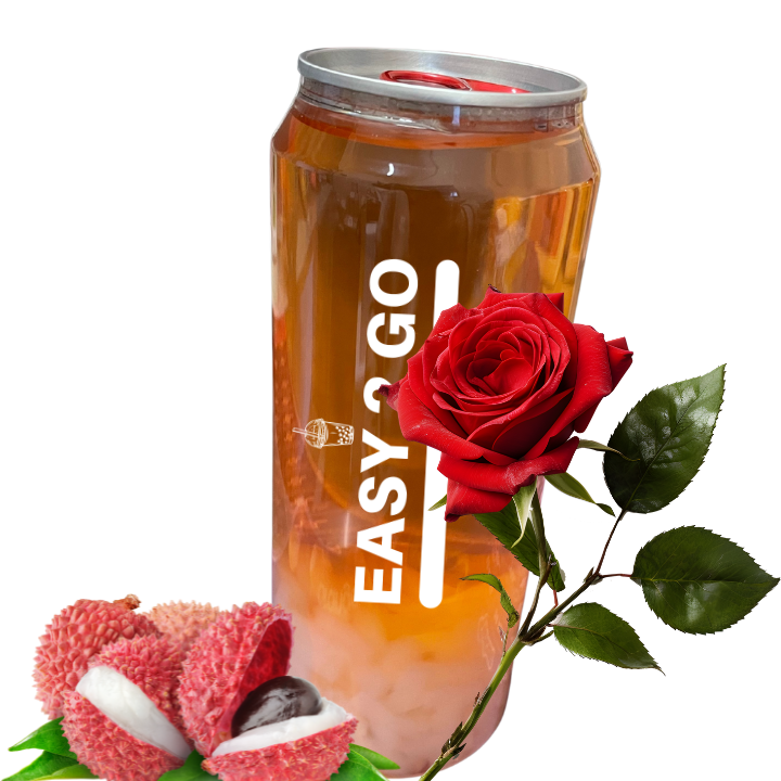 Bubble Tea: RŮŽE - LITCHI - Úroveň sladkosti: Standardní sladkost /100%/