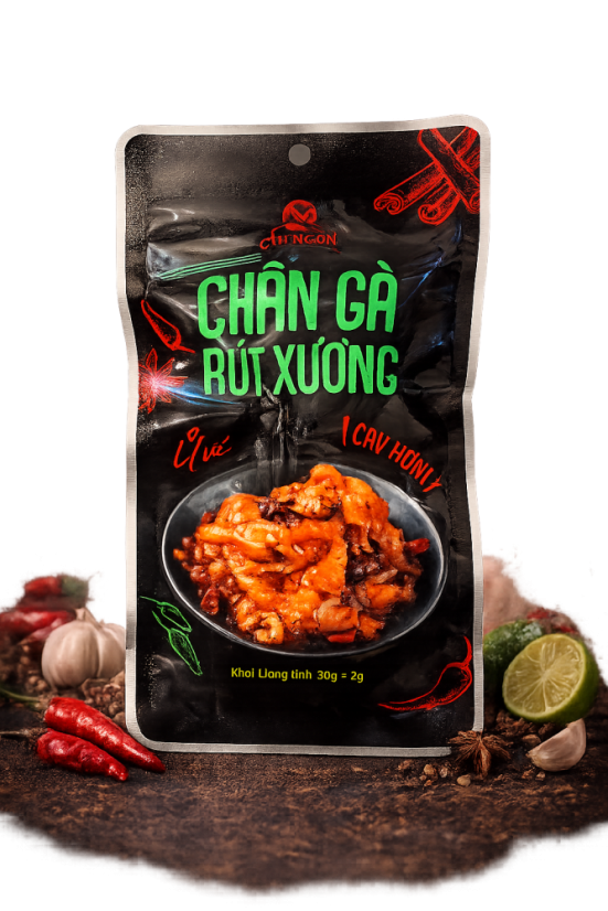 Chân Gà Rút Xương – pikantné vykostené kuracie nožičky