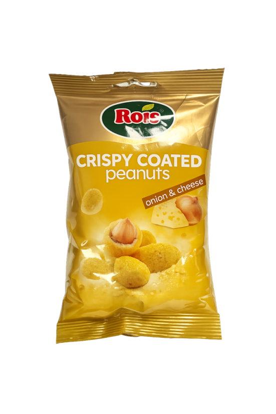Rols Crispy Coated Peanuts – Onion & Cheese 80 g