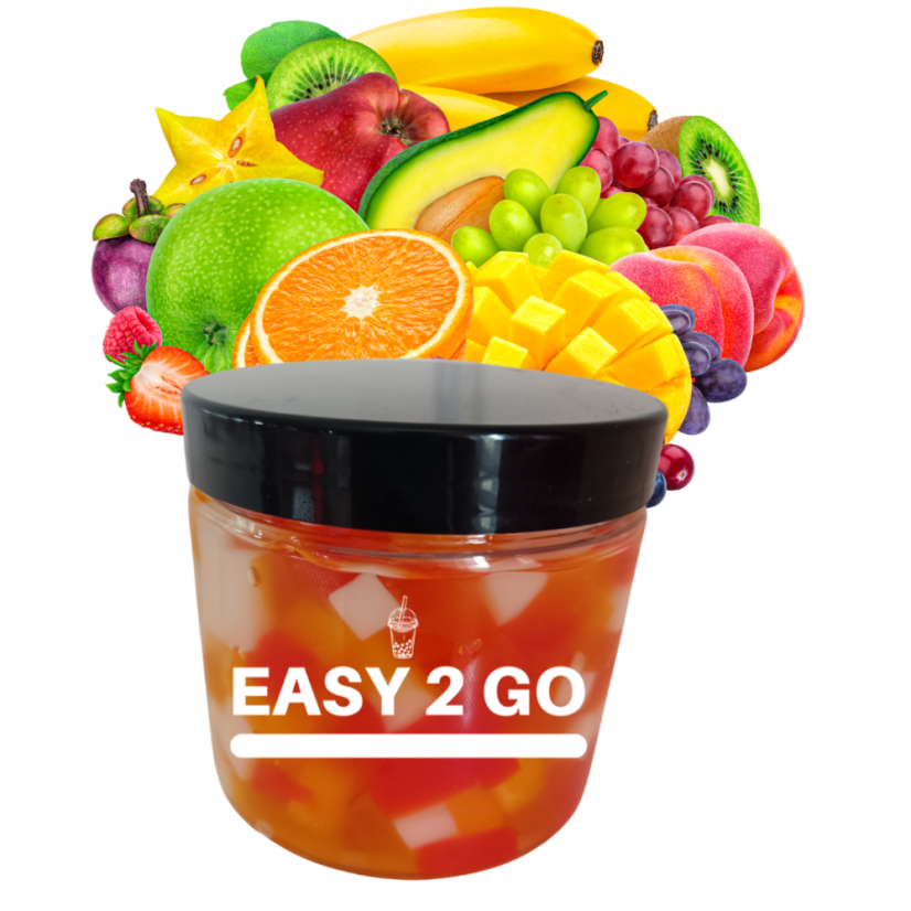 MIX GYÜMÖLCS - kókuszos zselédarabok Bubble Tea italhoz.