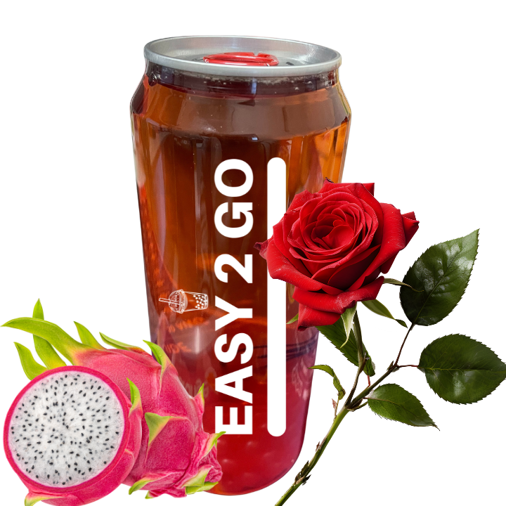 Bubble Tea: RŮŽE - DRAGON FRUIT - Úroveň sladkosti: Menej sladké /50%/ menej výrazná chuť