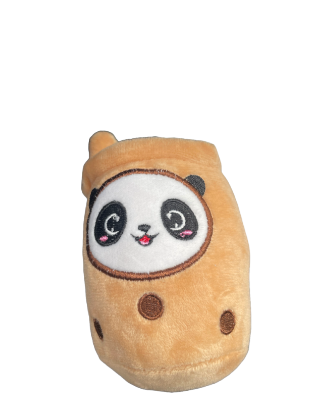 Plyšové Bubble tea malé - hnedá PANDA
