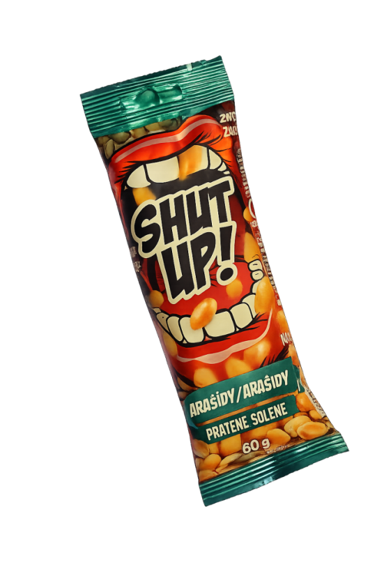 SHUT UP! – Pražené solené arašidy 60 g