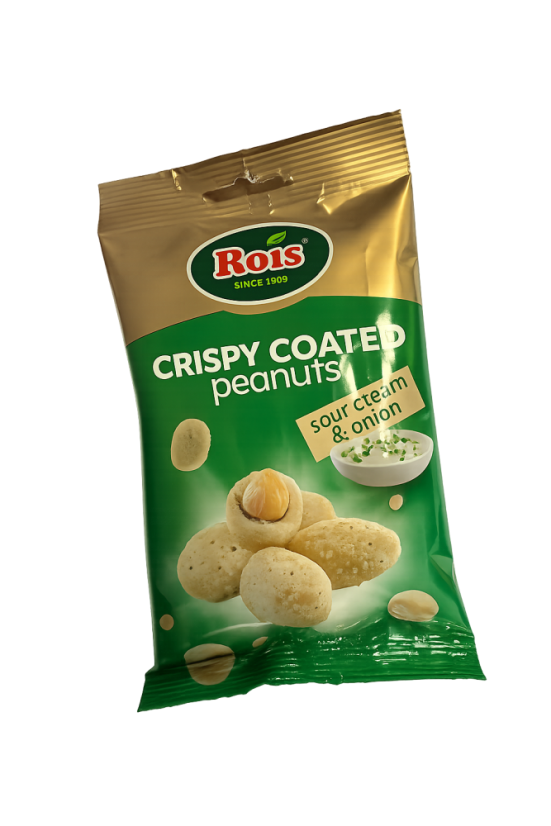 Rols Crispy Coated Peanuts – Sour Cream & Onion 80 g